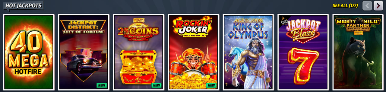 Allyspin jackpots